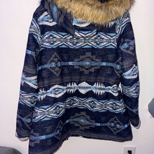 Aztec Print Winter Coat